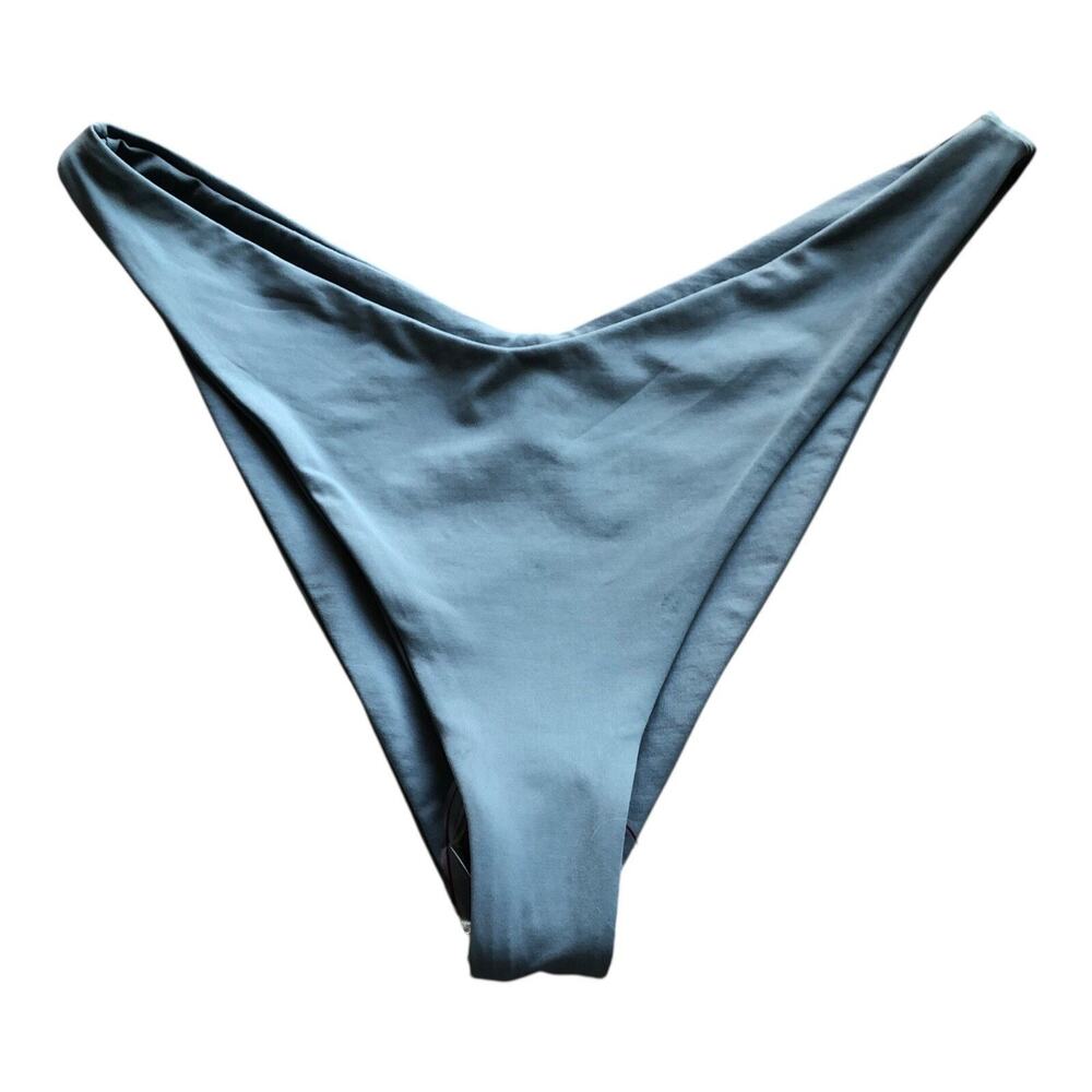 L*Space Hanna Montazami Bitsy Cut Bikini Bottom Slated Glass Women’s Large NWT